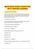 MDCB MOCK EXAM 2 QUESTIONS WITH VERIFIED ANSWERS