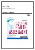 Test Bank for Essential Health Assessment Second Edition by Janice Thompson&comma; All Chapters