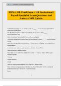 IPPS-A DL Final Exam - HR Professional &sol; Payroll Specialist Exam Questions And Answers 2025 Update&period;