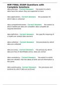 HIM FINAL EXAM Questions with Complete Solutions
