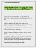 Lead Abatement State Test Supervisor Exam Questions And Answers 2025 Update&period;