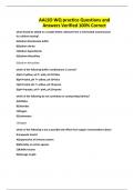 AALSO WQ practice Questions and Answers Verified 100&percnt; Correct