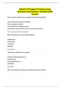 AALSO Life Support Practice Exam Questions and Answers Verified 100&percnt; Correct