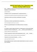AALSO Field Guide Test 2 Questions and Answers Verified 100&percnt; Correct