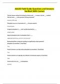 AALSO Field Guide Questions and Answers Verified 100&percnt; Correct