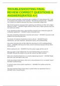 TROUBLESHOOTING FINAL REVIEW CORRECT QUESTIONS & ANSWERS&lpar;RATED A&plus;&rpar;