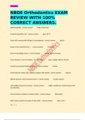 NBDE Orthodontics EXAM REVIEW WITH 100&percnt; CORRECT ANSWERS&period;