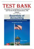 Test Bank for Essentials of Accounting for Governmental and Not-for-Profit Organizations&comma; 15th Edition by Copley