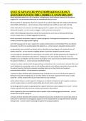QUIZ &num;2 ADVANCED PSYCHOPHARMACOLOGY QUESTIONS WITH THE CORRECT ANSWERS 2025