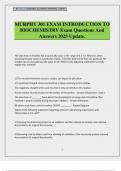 MURPHY 301 EXAM INTRODUCTION TO BIOCHEMISTRY Exam Questions And Answers 2025 Update&period;