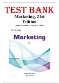 Test Bank for Marketing&comma; 21st Edition by William M&period; Pride