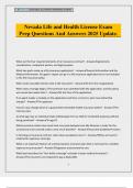 Nevada Life & Health Exam Questions And Answers 2025 Update&period;