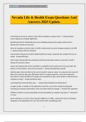 Nevada Life & Health Exam Questions And Answers 2025 Update&period;