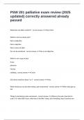 PSW 201 palliative exam review &lpar;2025 updated&rpar; correctly answered already passed