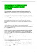 FIN 385 PRACTICE PROBLEMS  QUESTIONS AND CORRECT  ANSWERS  