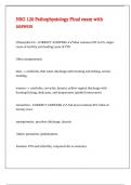 NSG 120 Pathophysiology Final exam with answers