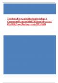 Test Bank For Pathophysiology&colon; A Practical Approach 4th Edition by Lachel Story&comma; Chapter 1-14&colon; ISBN- ISBN-&comma; A&plus; guide&period;