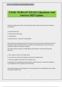 TAMU NURS 617 EXAM 2 Questions And Answers 2025 Update&period;