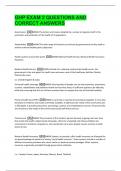 GHP EXAM 2 QUESTIONS AND  CORRECT ANSWERS 