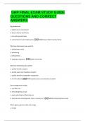 GHP FINAL EXAM STUDY GUIDE  QUESTIONS AND CORRECT  ANSWERS 
