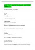 GHP TEST QUESTIONS AND CORRECT  ANSWERS