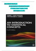 Solution Manual For An Introduction to Statistical Concepts&comma; 4th Edition by Hahs-Vaughn & Lomax&comma; All Chapters 1 to 20 complete Verified editon ISBN&colon; 9781138650558