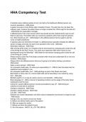 HHA Competency Test QUESTIONS WITH DETAILED VERIFIED ANSWERS &lpar;100&percnt; CORRECT ANSWERS&rpar; &sol;ALREADY GRADED A&plus;