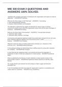 MIE 330 EXAM 2 QUESTIONS AND ANSWERS 100&percnt; SOLVED&period;