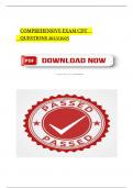 &Tab;COMPREHENSIVE EXAM CDT&Tab; &Tab;QUESTIONS 2024&sol;2025