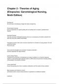Chapter 2 - Theories of Aging &lpar;Eliopoulos&colon; Gerontological Nursing&comma; Ninth Edition&rpar; QUESTIONS WITH DETAILED VERIFIED ANSWERS &lpar;100&percnt; CORRECT ANSWERS&rpar; &sol;ALREADY GRADED A&plus;