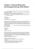 Chapter 3 - Diversity &lpar;Eliopoulos&colon; Gerontological Nursing&comma; Ninth Edition&rpar; QUESTIONS WITH DETAILED VERIFIED ANSWERS &lpar;100&percnt; CORRECT ANSWERS&rpar; &sol;ALREADY GRADED A&plus;