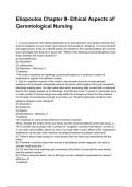 Eliopoulos Chapter 9- Ethical Aspects of Gerontological Nursing QUESTIONS WITH DETAILED VERIFIED ANSWERS &lpar;100&percnt; CORRECT ANSWERS&rpar; &sol;ALREADY GRADED A&plus;