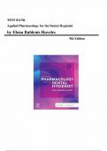 Test Bank for Applied Pharmacology for the Dental Hygienist 9th Edition by Elena Bablenis Haveles&comma; All Chapters