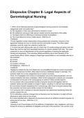 Eliopoulos Chapter 8- Legal Aspects of Gerontological Nursing QUESTIONS WITH DETAILED VERIFIED ANSWERS &lpar;100&percnt; CORRECT ANSWERS&rpar; &sol;ALREADY GRADED A&plus;