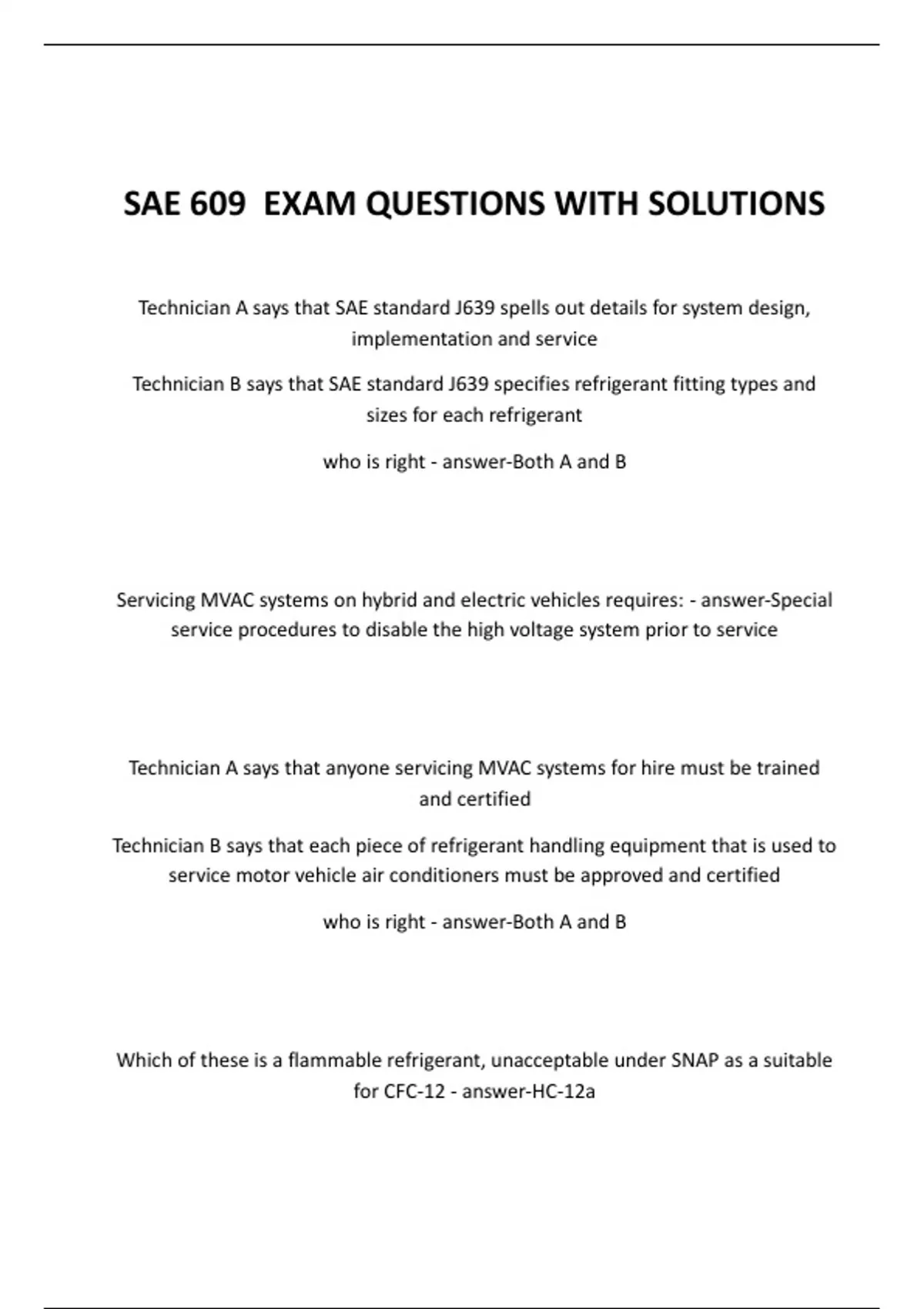 SAE 609 EXAM QUESTIONS WITH SOLUTIONS - SAE 609 - Stuvia US