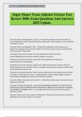 Super-Duper Texas Adjuster License Test Review 3000&period; Exam Questions And Answers 2025 Update&period;