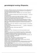 gerontological nursing- Eliopoulos QUESTIONS WITH DETAILED VERIFIED ANSWERS &lpar;100&percnt; CORRECT ANSWERS&rpar; &sol;ALREADY GRADED A&plus;
