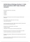 GCSE Edexcel Biology Section 2- Cells Exam Questions With Triple Checked Answers