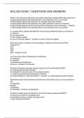 EDU 200 EXAM 1 QUESTIONS AND ANSWERS