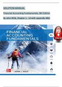 SOLUTION MANUAL For Financial Accounting Fundamentals&comma; 8th Edition By John Wild&comma; Verified Chapters 1 - 13&comma; Complete Newest Version