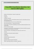 Texas RDA Exam Review Questions And Answers 2025 Update&period;