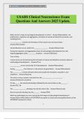 USAHS Clinical Neuroscience Exam Questions And Answers 2025 Update&period;