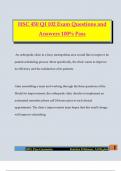 HSC 450 QI 102 Exam Questions and Answers 100&percnt; Pass