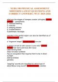 NURS 190 PHYSICAL ASSESSMENT MIDTERM LATEST QUESTIONS AND CORRECT ANSWERS &vert; WCU 2025-2026