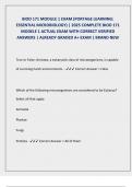 BIOD 171 MODULE 1 EXAM &lpar;PORTAGE LEARNING&colon;  ESSENTIAL MICROBIOLOGY&rpar; &vert; 2025 COMPLETE BIOD 171  MODELE 1 ACTUAL EXAM WITH CORRECT VERIFIED  ANSWERS &vert; ALREADY GRADED A&plus; EXAM &vert; BRAND NEW