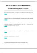 NSG 3160 HEALTH ASSESSMENT EXAM 2 REVIEW &lpar;Latest Update&rpar; GRADED A&period;