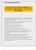 WGU C706 Secure Software Design &lpar;Pre- Assessment&rpar; Exam Questions And Answers 2025 Update&period;