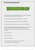 WESTCOAST EMT BLOCK 2 Exam Questions And Answers 2025 Update
