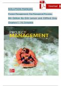 Project Management&colon; The Managerial Process&comma; 8th Edition Solution Manual By Erik Larson and Clifford Gray&comma; Verified Chapters 1 - 16&comma; Complete Newest Version