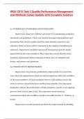 WGU C815 Task 3 Quality Performance Management and Methods &vert;Latest Update with Complete Solution
